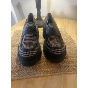 Steve Madden Women's Beth Heel Brown Plaid Loafer, S88